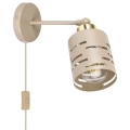 Wandspot mit Schalter ELEN 1xE27/35W/230V beige/gold