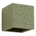 Wandspot QUAD 1xG9/8W/230V Beton/Grün