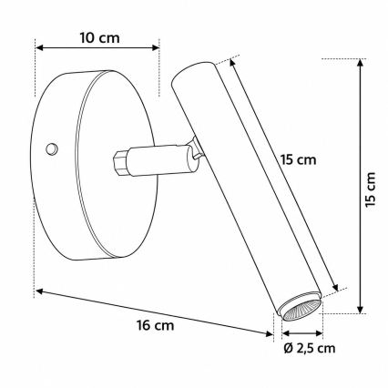 Wandspot STALACTITE 1xG9/3W/230V beige