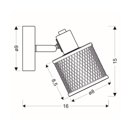 Wandstrahler CANABERA 1×E14/40W/230V