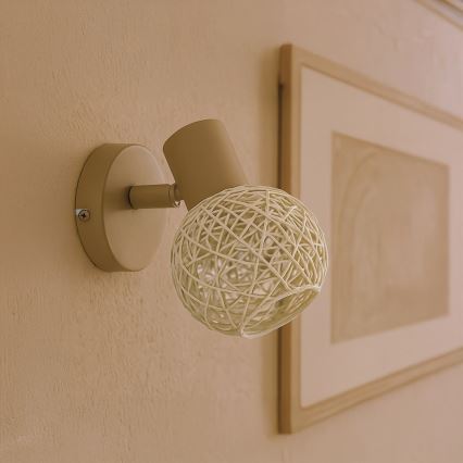 Wandstrahler DEX 1xE14/10W/230V beige/creme