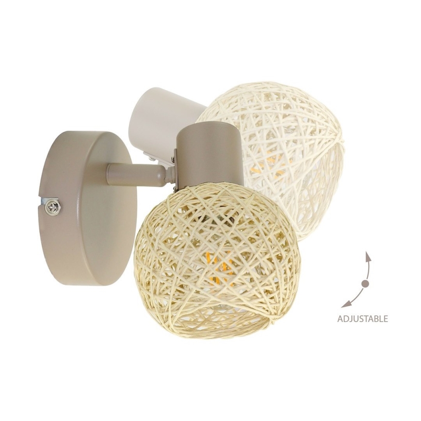 Wandstrahler DEX 1xE14/10W/230V beige/creme