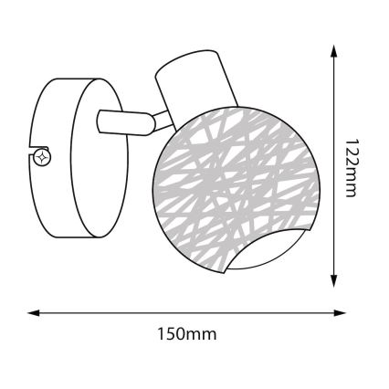 Wandstrahler DEX 1xE14/10W/230V beige/creme