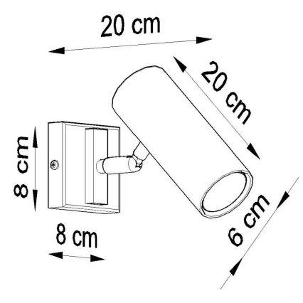 Wandstrahler DIREZIONE 1xGU10/40W/230V weiß