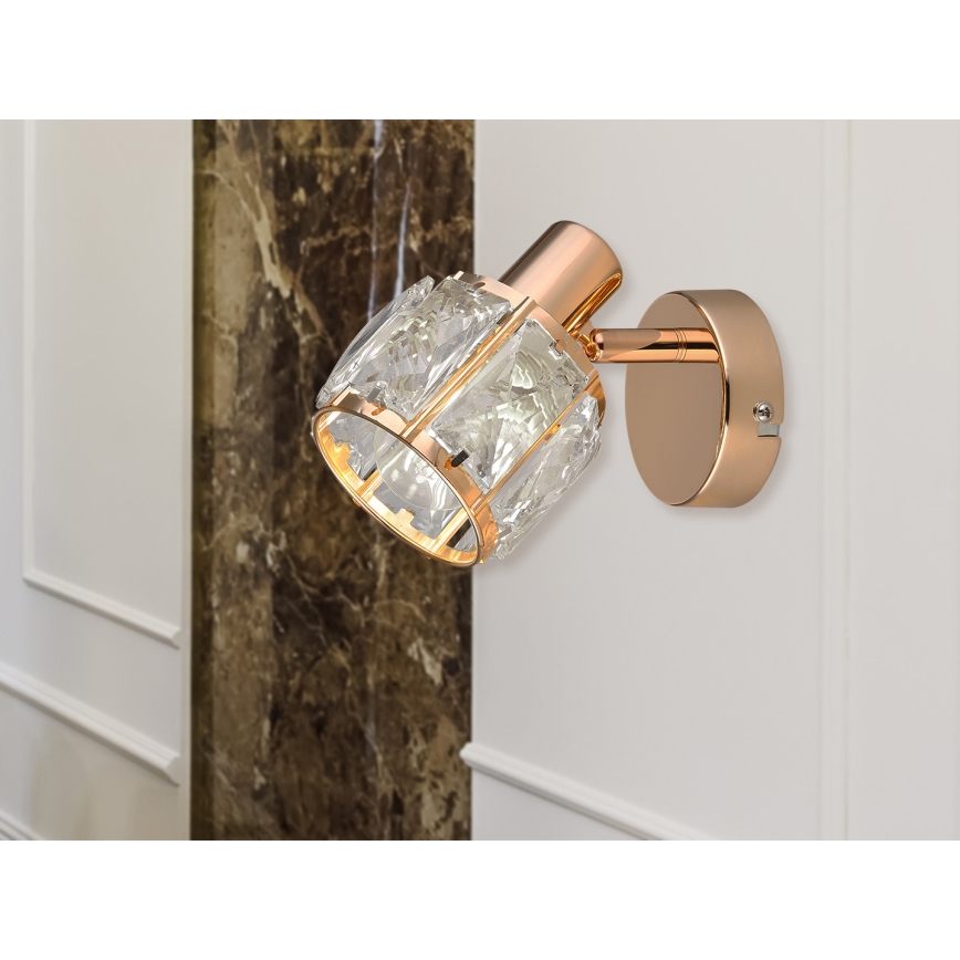 Wandstrahler DUBAI 1xE14/40W/230V Roségold