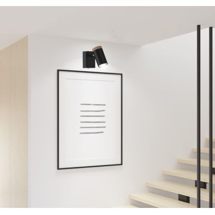 Wandstrahler LAGOS 1xGU10/15W/230V schwarz/braun