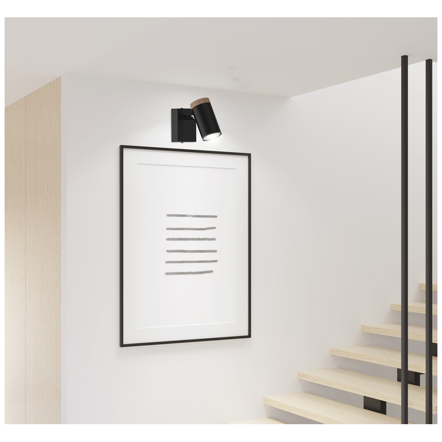 Wandstrahler LAGOS 1xGU10/15W/230V schwarz/braun