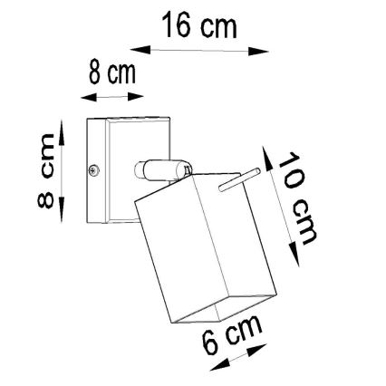 Wandstrahler MERIDA 1xGU10/40W/230V