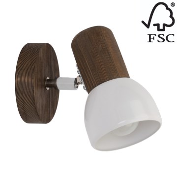 Wandstrahler NEL 1xE27/15W/230V Nussbaumholz – FSC-zertifiziert