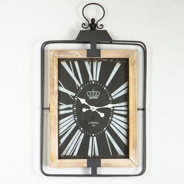 Wanduhr 1xAA 76x46 beige/schwarz