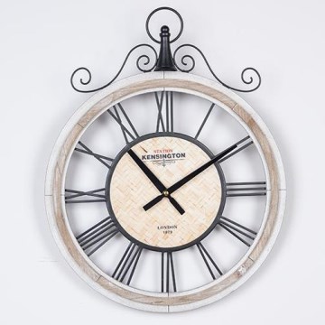 Wanduhr 1xAA d 40 cm beige