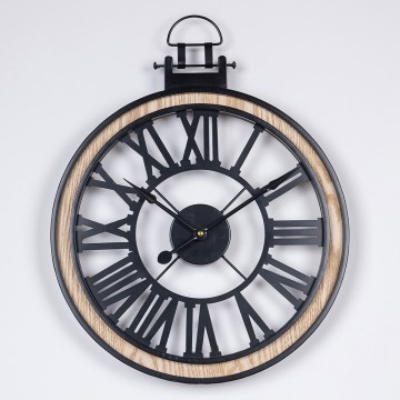 Wanduhr 1xAA d 40 cm schwarz/cremefarben