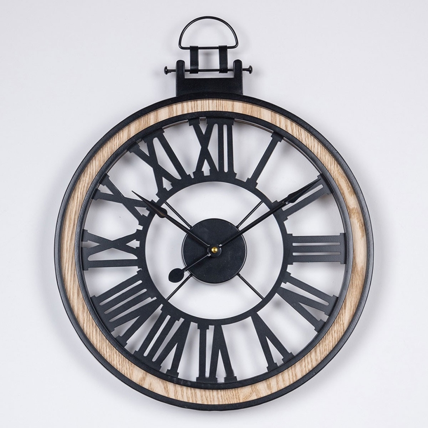 Wanduhr 1xAA d 40 cm schwarz/cremefarben