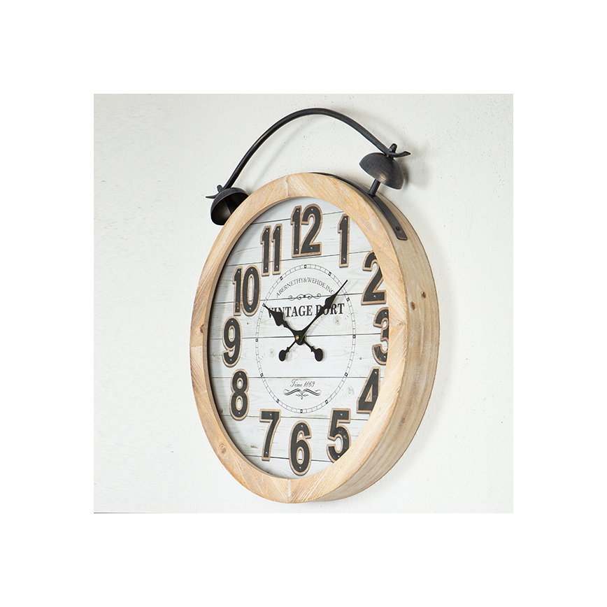 Wanduhr 1xAA d 50 cm beige