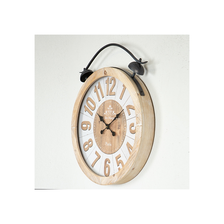 Wanduhr 1xAA d 50 cm beige