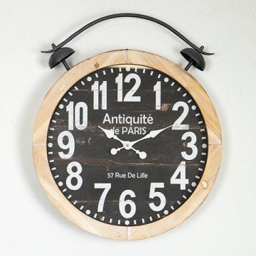 Wanduhr 1xAA d 50 cm beige/schwarz