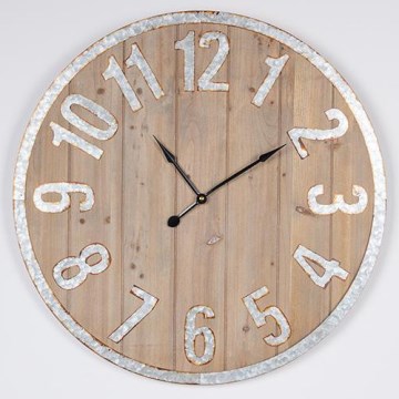 Wanduhr 1xAA d 60 cm beige