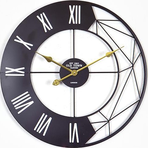 Wanduhr 1xAA d 60 cm schwarz