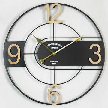 Wanduhr 1xAA d 60 cm schwarz