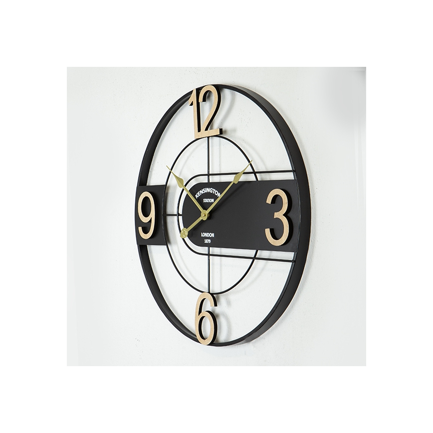 Wanduhr 1xAA d 60 cm schwarz