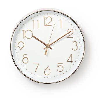 Wanduhr 1xAA weiß/rosa