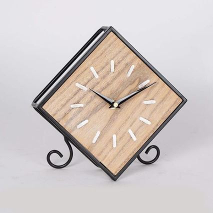 Wanduhr, 1× AA-Batterie, 21,5 × 22 cm, beige/schwarz