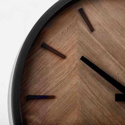 Wanduhr d 30 cm 1xAA schwarz/braun