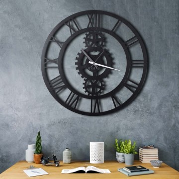 Wanduhr d 70 cm 1xAA schwarz