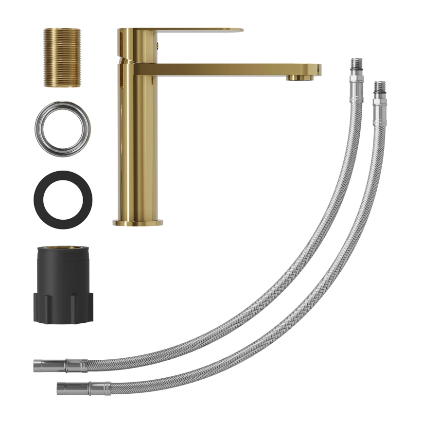 Waschbeckenarmatur TARNBY 17,3 cm, poliertes Messing