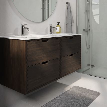 Waschbeckenunterschrank GRIBSKOV 120 cm, Braun/Eiche