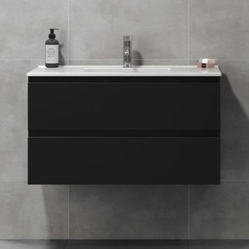 Waschbeckenunterschrank KENWOOD 91x50x45 cm schwarz