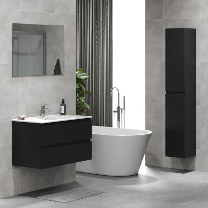 Waschbeckenunterschrank KENWOOD 91x50x45 cm schwarz