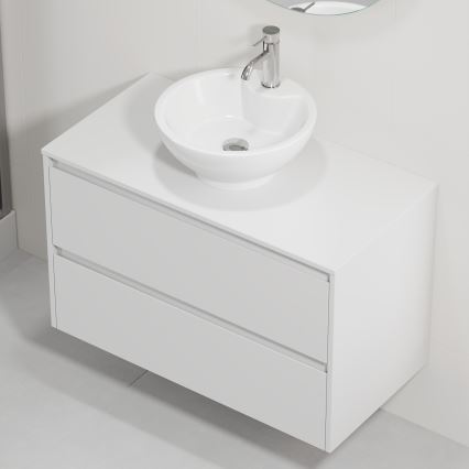 Waschbeckenunterschrank TRONDHEIM/DRAMMEN 90x57x46 cm weiß