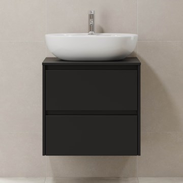 Waschbeckenunterschrank TRONDHEIM für Waschbecken 60x57x46 cm, schwarz