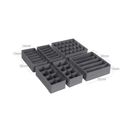 Wäsche-Organizer für die Schublade GRANT, grau