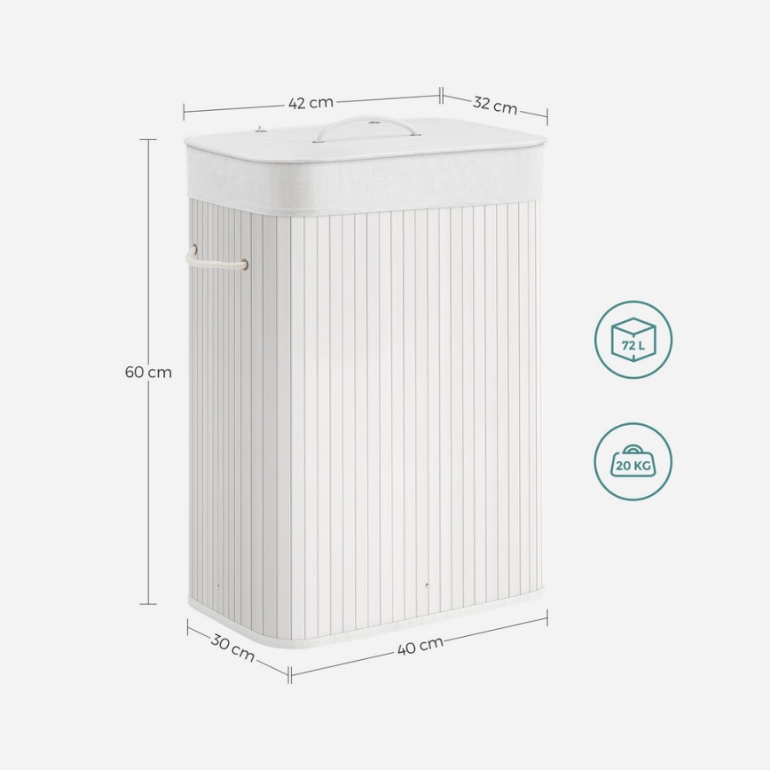 Wäschekorb GUS weiß