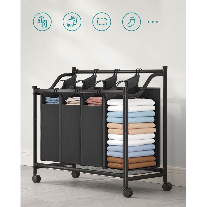 Wäschekorb LINA schwarz