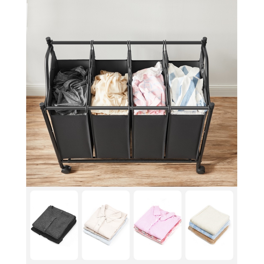 Wäschekorb LINA schwarz