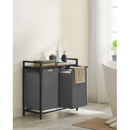 Wäschekorb REX braun/grau