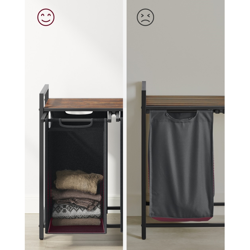 Wäschekorb REX braun/grau