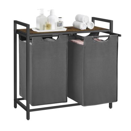 Wäschekorb REX braun/grau