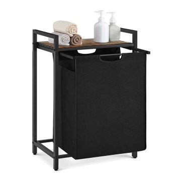 Wäschekorb REX, braun/schwarz