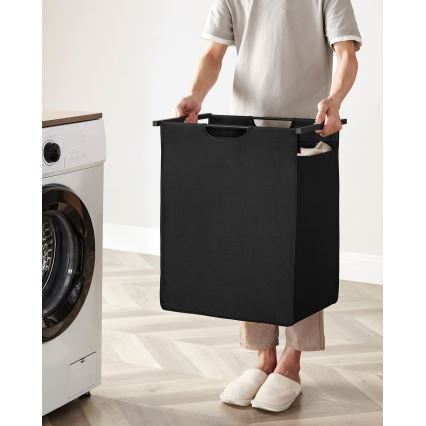 Wäschekorb REX, braun/schwarz