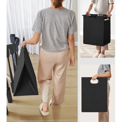 Wäschekorb REX, braun/schwarz