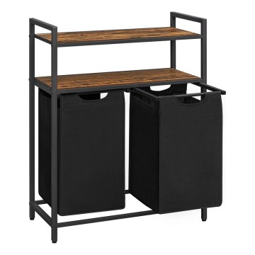 Wäschekorb REX Braun/Schwarz