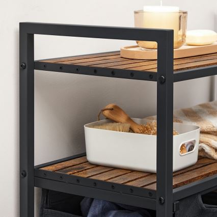 Wäschekorb REX Braun/Schwarz