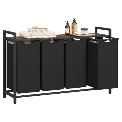 Wäschekorb REX Braun/Schwarz