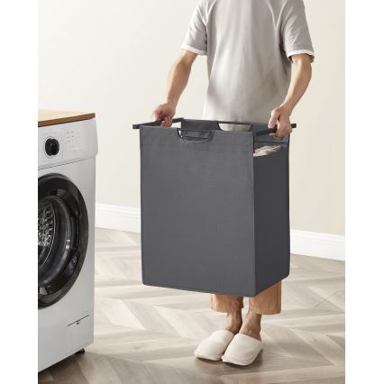 Wäschekorb REX schwarz/grau