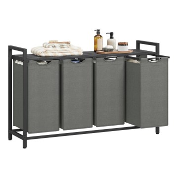 Wäschekorb REX schwarz/grau