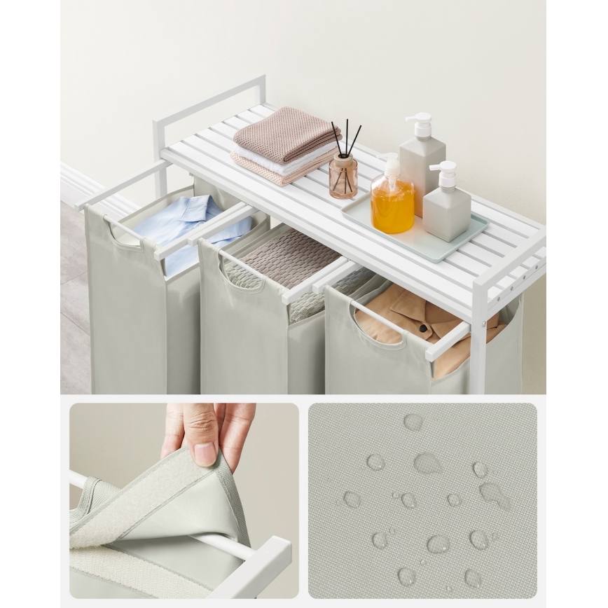 Wäschekorb REX, weiß